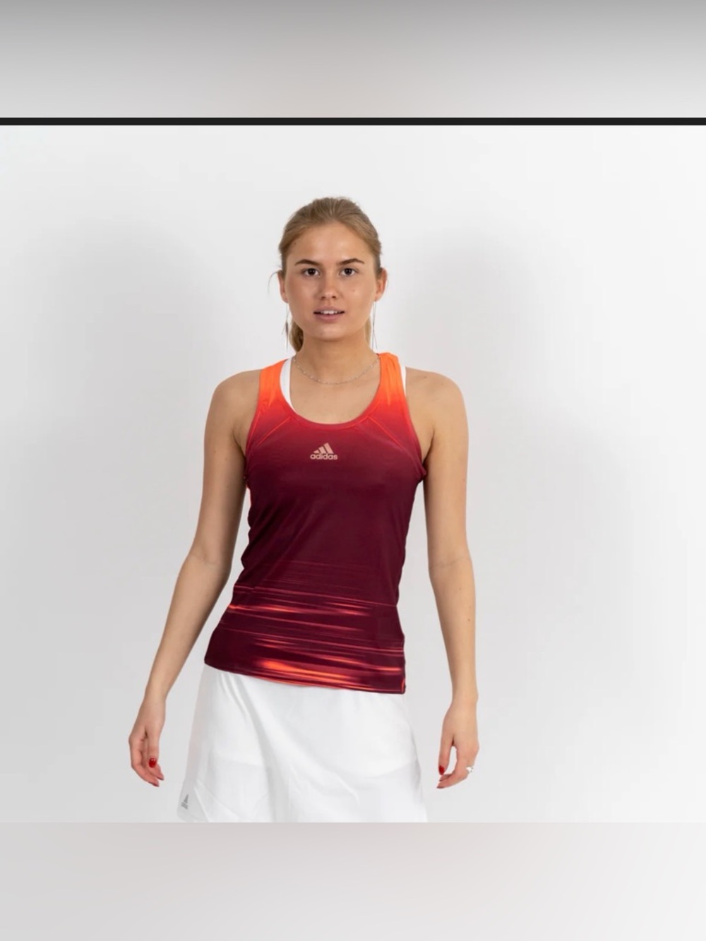 Adidas Adizero Tank Top coral and plum ombré size medium EUC